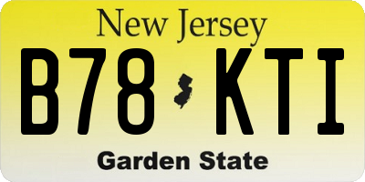 NJ license plate B78KTI