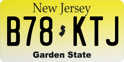 NJ license plate B78KTJ