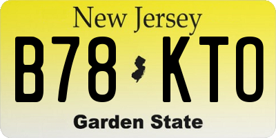 NJ license plate B78KTO