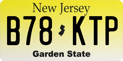NJ license plate B78KTP