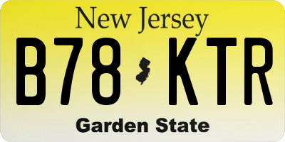 NJ license plate B78KTR