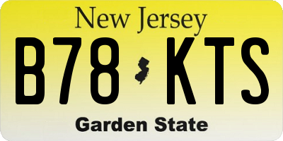NJ license plate B78KTS