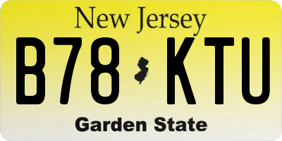 NJ license plate B78KTU