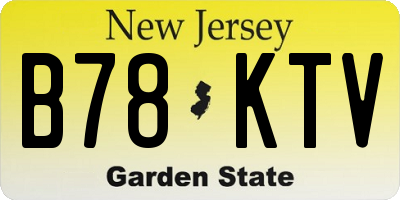 NJ license plate B78KTV