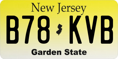 NJ license plate B78KVB