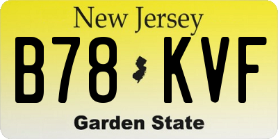 NJ license plate B78KVF