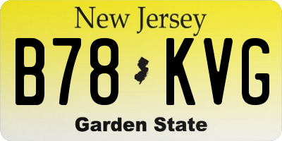 NJ license plate B78KVG