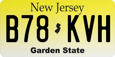 NJ license plate B78KVH