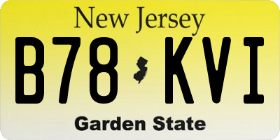 NJ license plate B78KVI