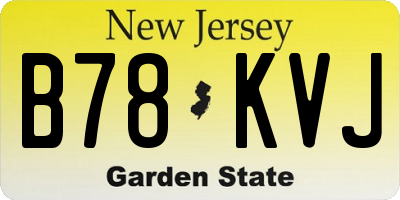 NJ license plate B78KVJ