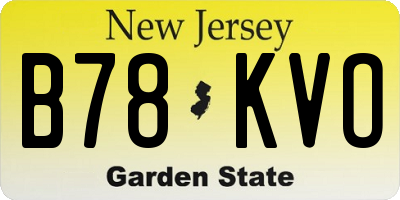 NJ license plate B78KVO