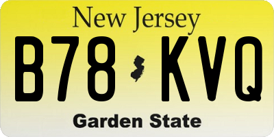 NJ license plate B78KVQ