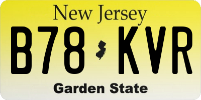 NJ license plate B78KVR