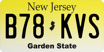 NJ license plate B78KVS