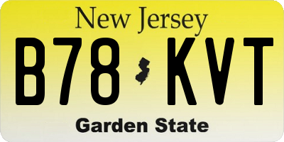 NJ license plate B78KVT