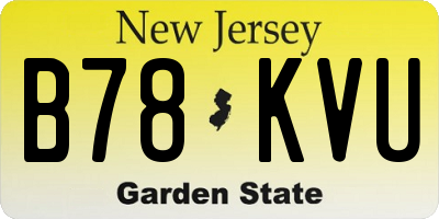 NJ license plate B78KVU