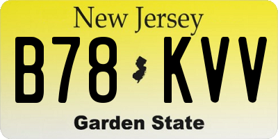 NJ license plate B78KVV