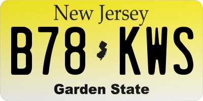 NJ license plate B78KWS