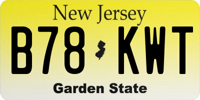 NJ license plate B78KWT