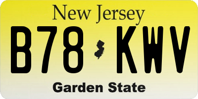 NJ license plate B78KWV