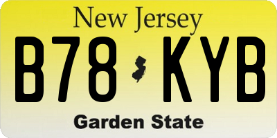 NJ license plate B78KYB