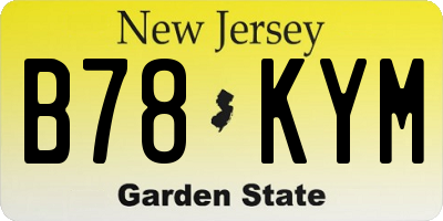 NJ license plate B78KYM