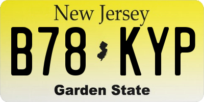 NJ license plate B78KYP