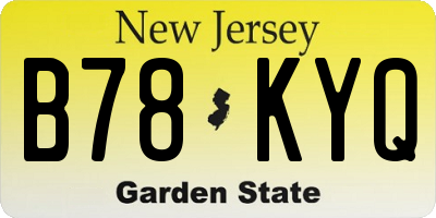 NJ license plate B78KYQ