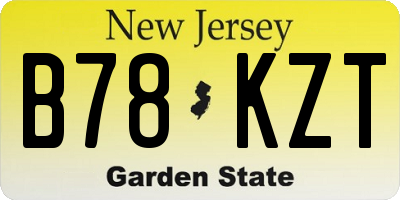NJ license plate B78KZT