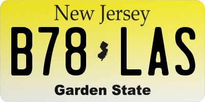 NJ license plate B78LAS