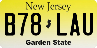 NJ license plate B78LAU