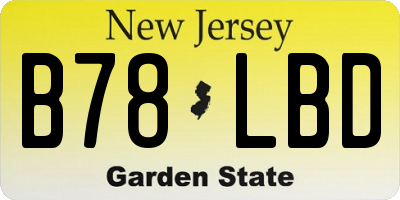 NJ license plate B78LBD