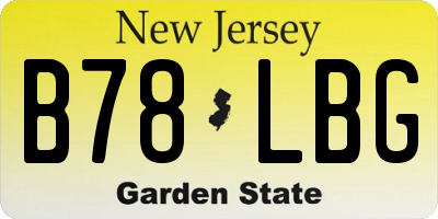NJ license plate B78LBG
