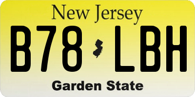 NJ license plate B78LBH