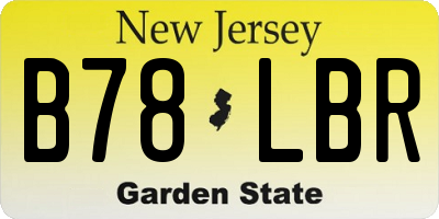 NJ license plate B78LBR