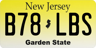 NJ license plate B78LBS