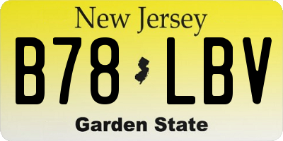 NJ license plate B78LBV