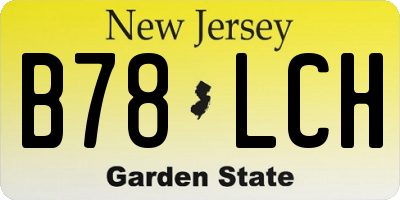 NJ license plate B78LCH