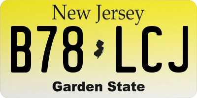 NJ license plate B78LCJ