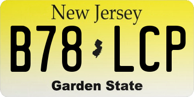 NJ license plate B78LCP