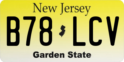NJ license plate B78LCV