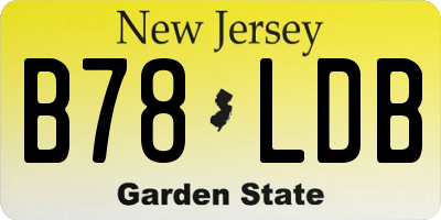 NJ license plate B78LDB