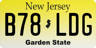 NJ license plate B78LDG