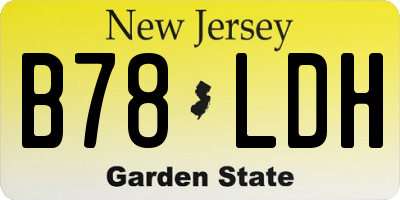 NJ license plate B78LDH