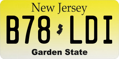 NJ license plate B78LDI