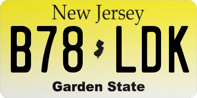 NJ license plate B78LDK