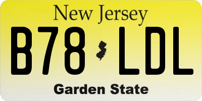 NJ license plate B78LDL