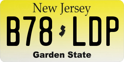 NJ license plate B78LDP