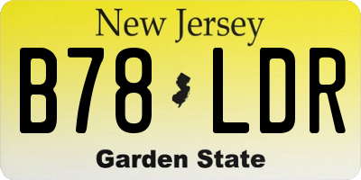 NJ license plate B78LDR