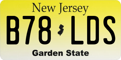 NJ license plate B78LDS